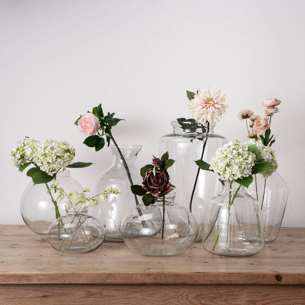 Large Glass Vase - Artificial Green