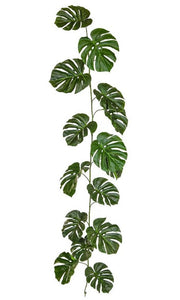 Tropical Monstera Garland 180cm - Fire Retardant and suitable for bars and restaurants by Artificial Green