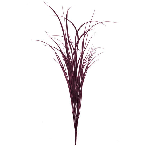 Burgundy Grass 90cm - Fire Retardant - Artificial Green