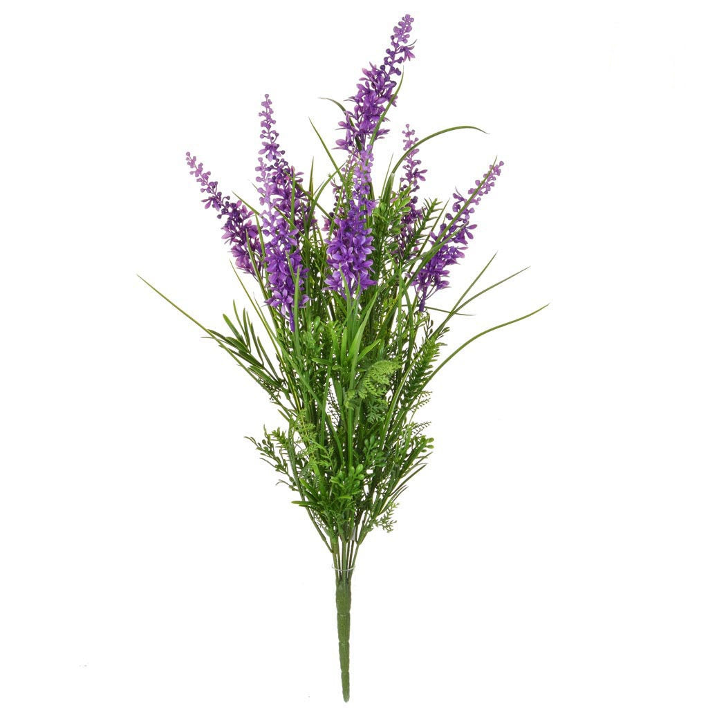 Purple Flowering Stem 44cm - Fire Retardant by Artificial Green