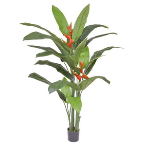 Fire Retardant Heliconia Palm Tree - Artificial Green